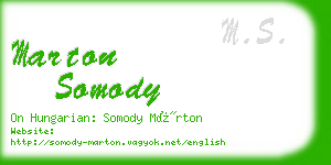 marton somody business card